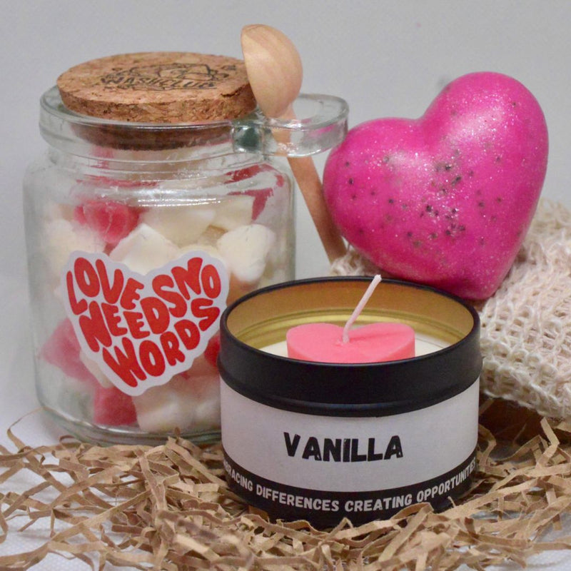 'Love Needs No Words' Strawberry & Vanilla Gift Set