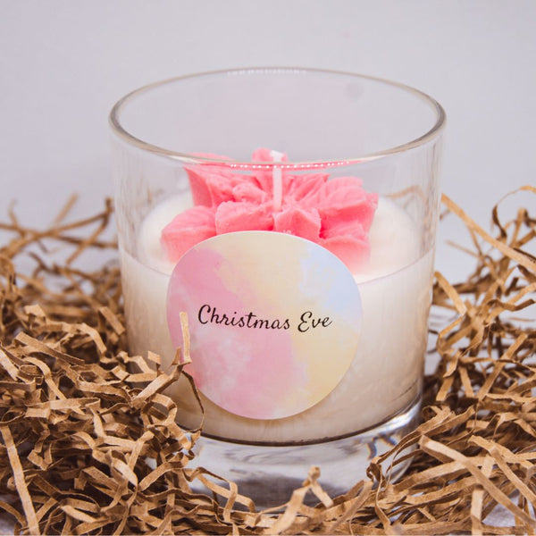 Christmas Eve Glass Candle - Snowberry Spritz