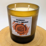 Autumn Cranberry, Orange & Cinnamon Glass Candle