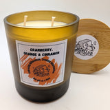 Autumn Cranberry, Orange & Cinnamon Glass Candle