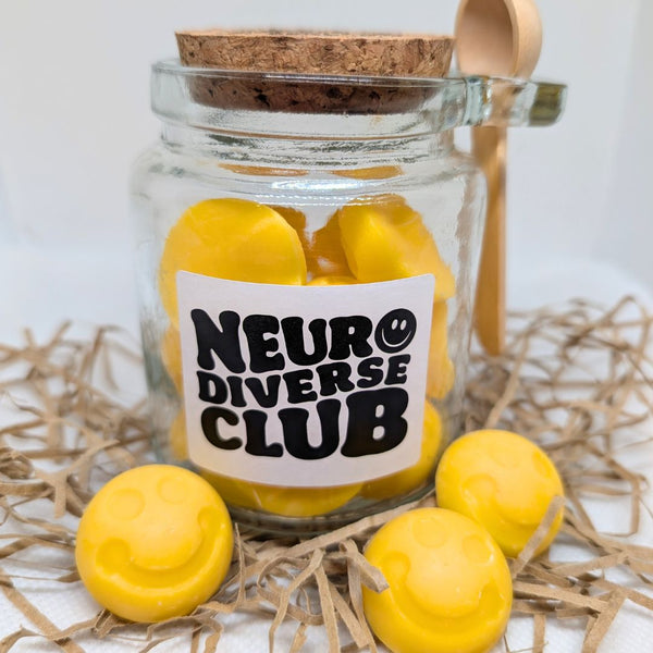 'Neurodiverse Club' Lemon Wax Melt Jar