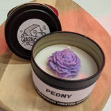 Peony Candle Tin