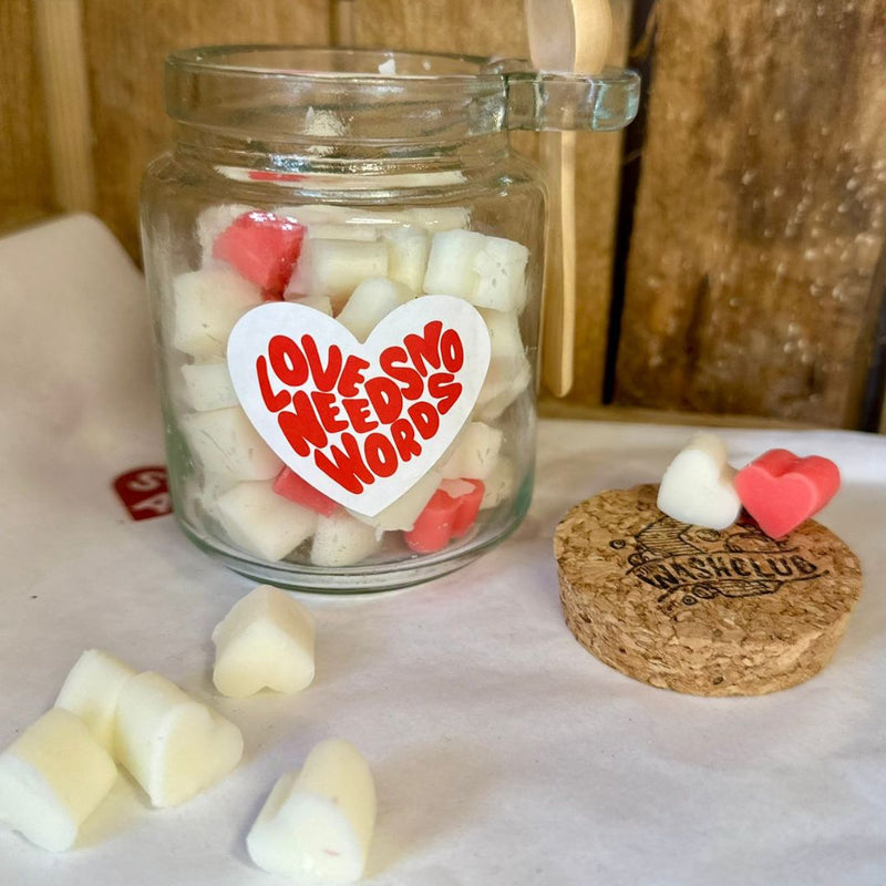 'Love Needs No Words' Vanilla Wax Melt Jar