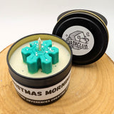 Christmas Morning Rose Candle Tin