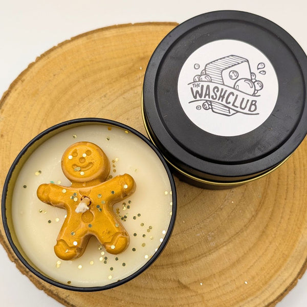 Christmas Biscuits Gingersnap Eggnog Scented Candle Tin