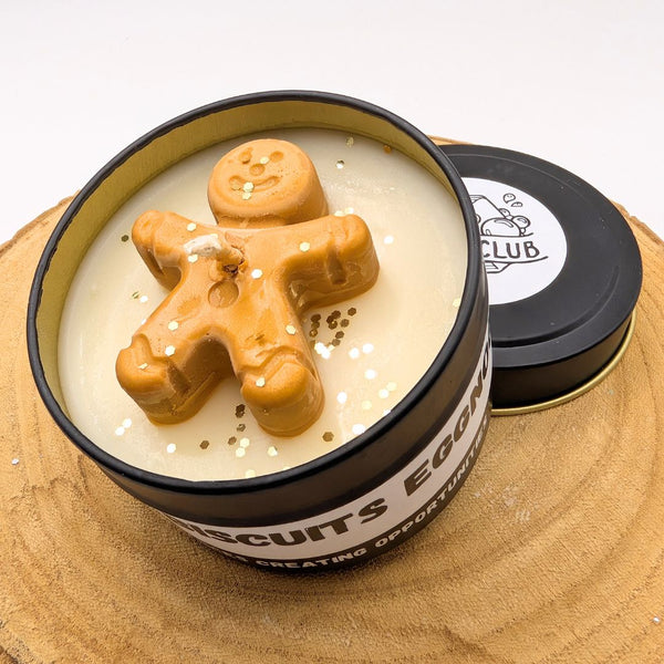 Christmas Biscuits Gingersnap Eggnog Scented Candle Tin