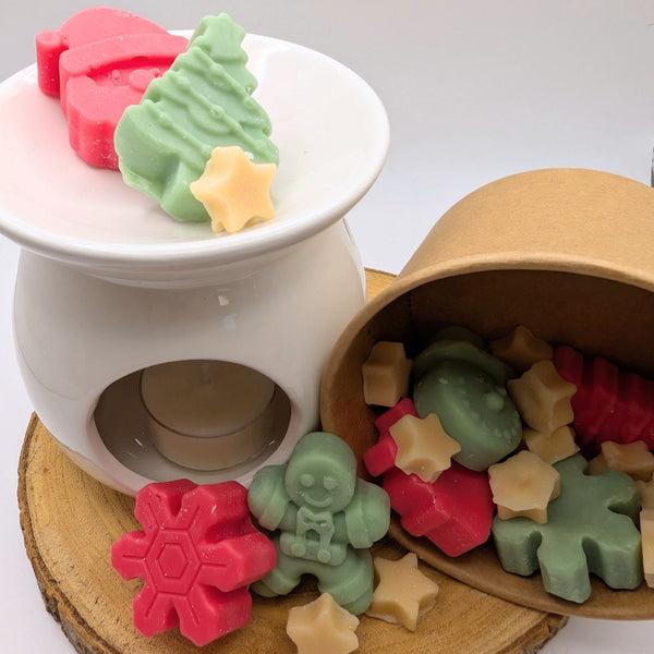 Wax Melt Burner Gift Set with Festive Fig & Snowberry