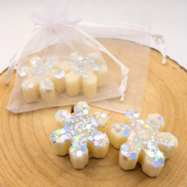 Wax Melt Favours - Vanilla Glitter Snowflakes