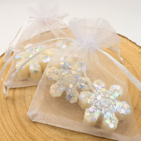Wax Melt Favours - Vanilla Glitter Snowflakes
