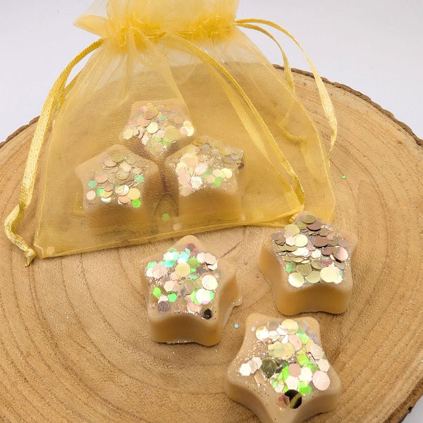 Wax Melt Favours - Christmas Spice Glitter Stars
